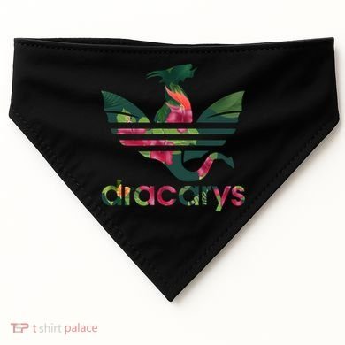 Cool Dracarys Dragon With Stripes USA-Made Doggie Bandana