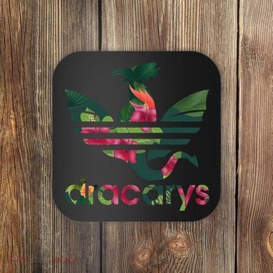 Cool Dracarys Dragon With Stripes Coaster