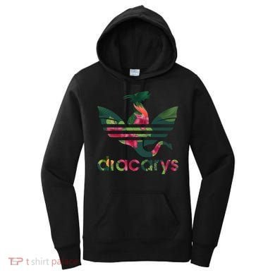Cool Dracarys Dragon With Stripes Women's Hoodie