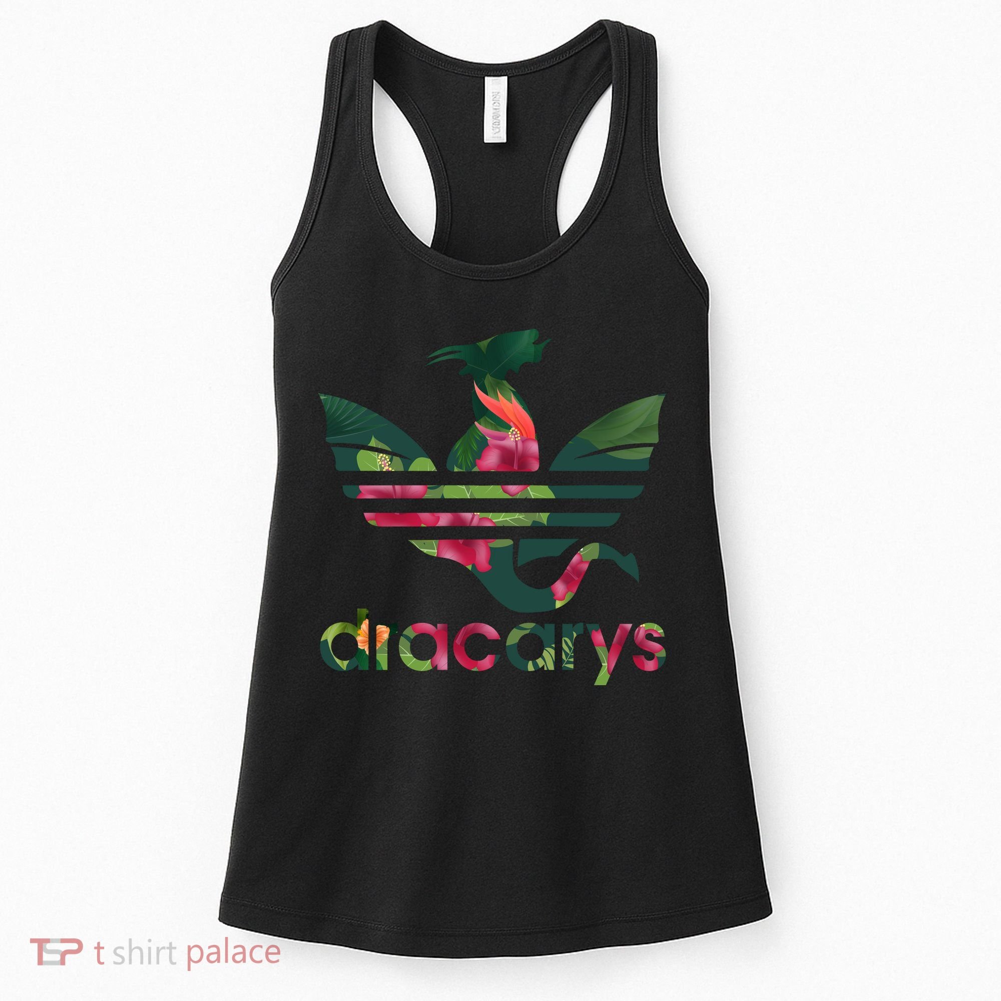 Cool Dracarys Dragon With Stripes Women's Tank Top