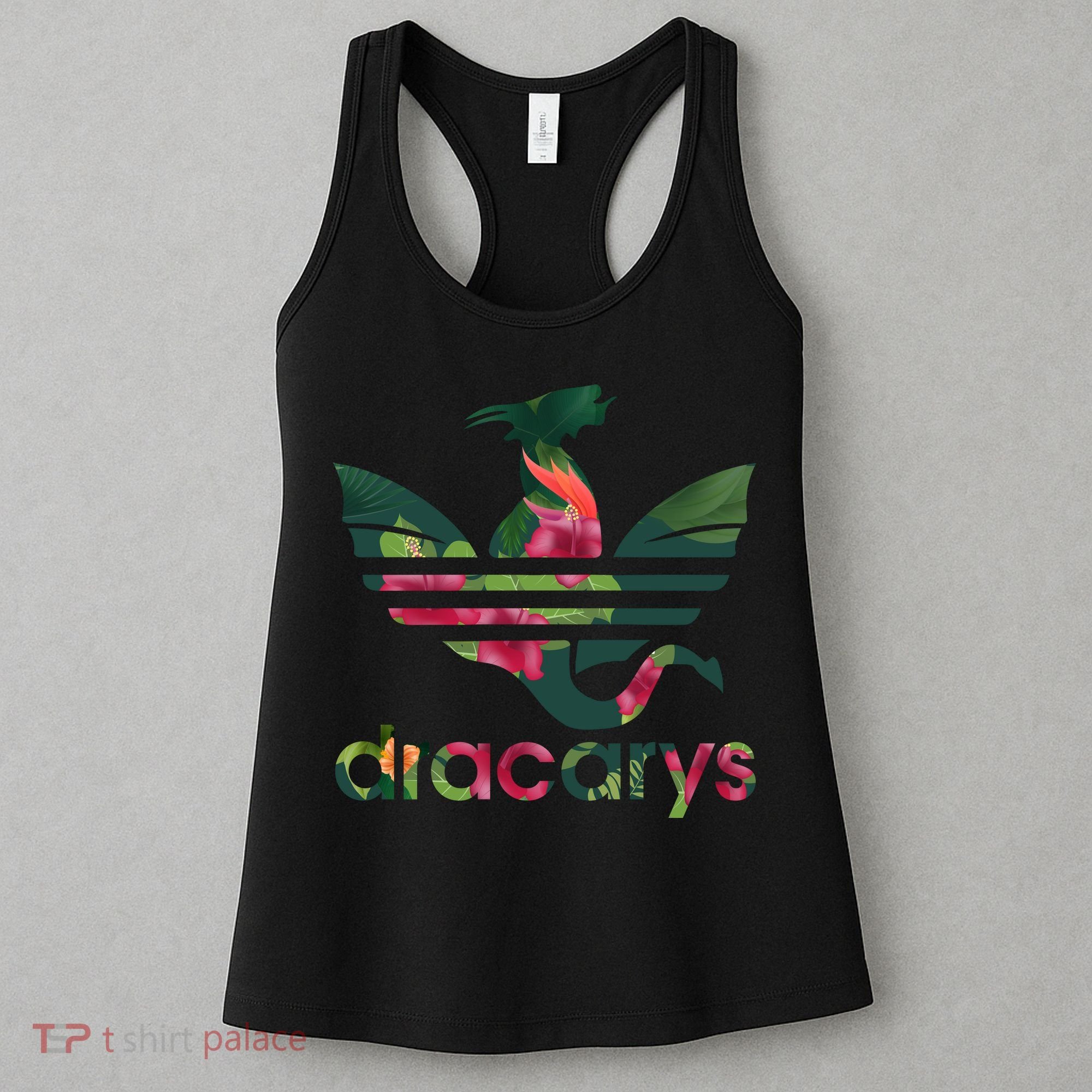 Cool Dracarys Dragon With Stripes Women's Tank Top