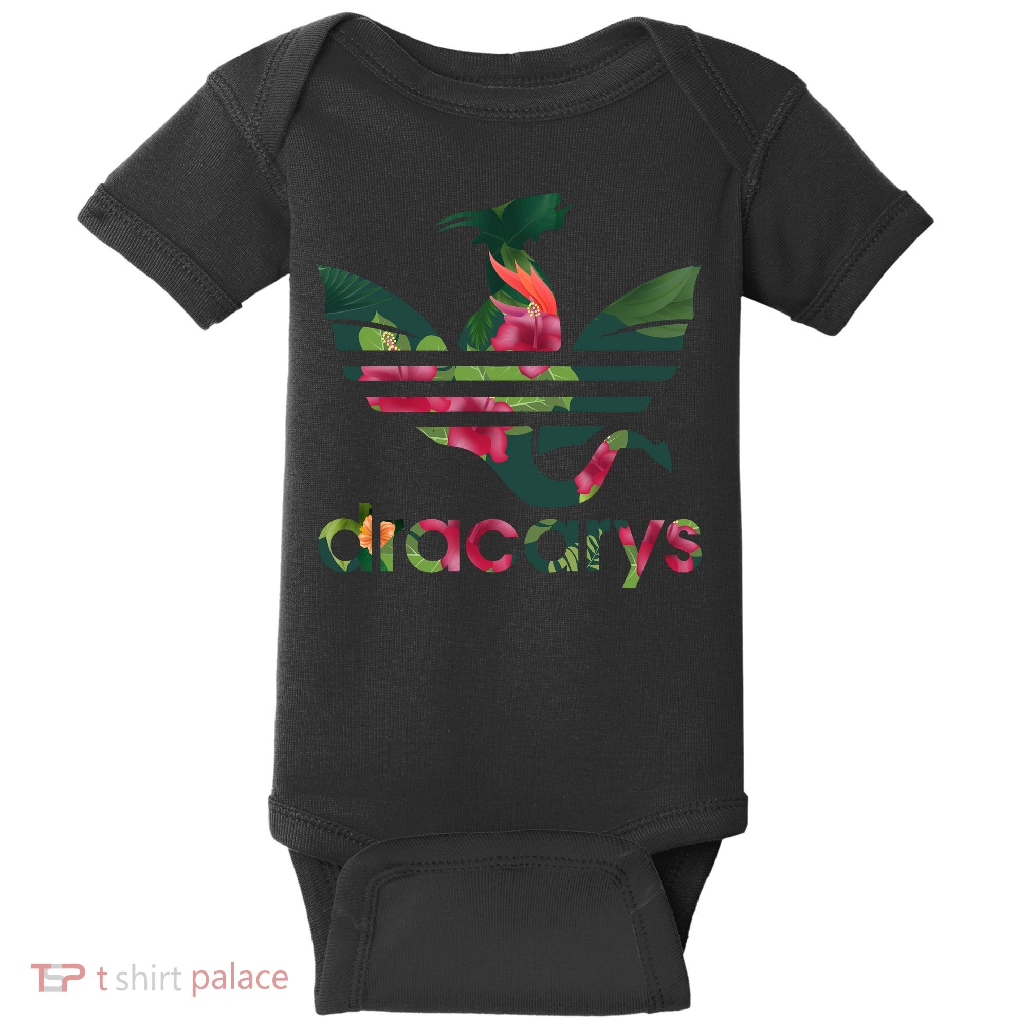 Cool Dracarys Dragon With Stripes Baby Bodysuit