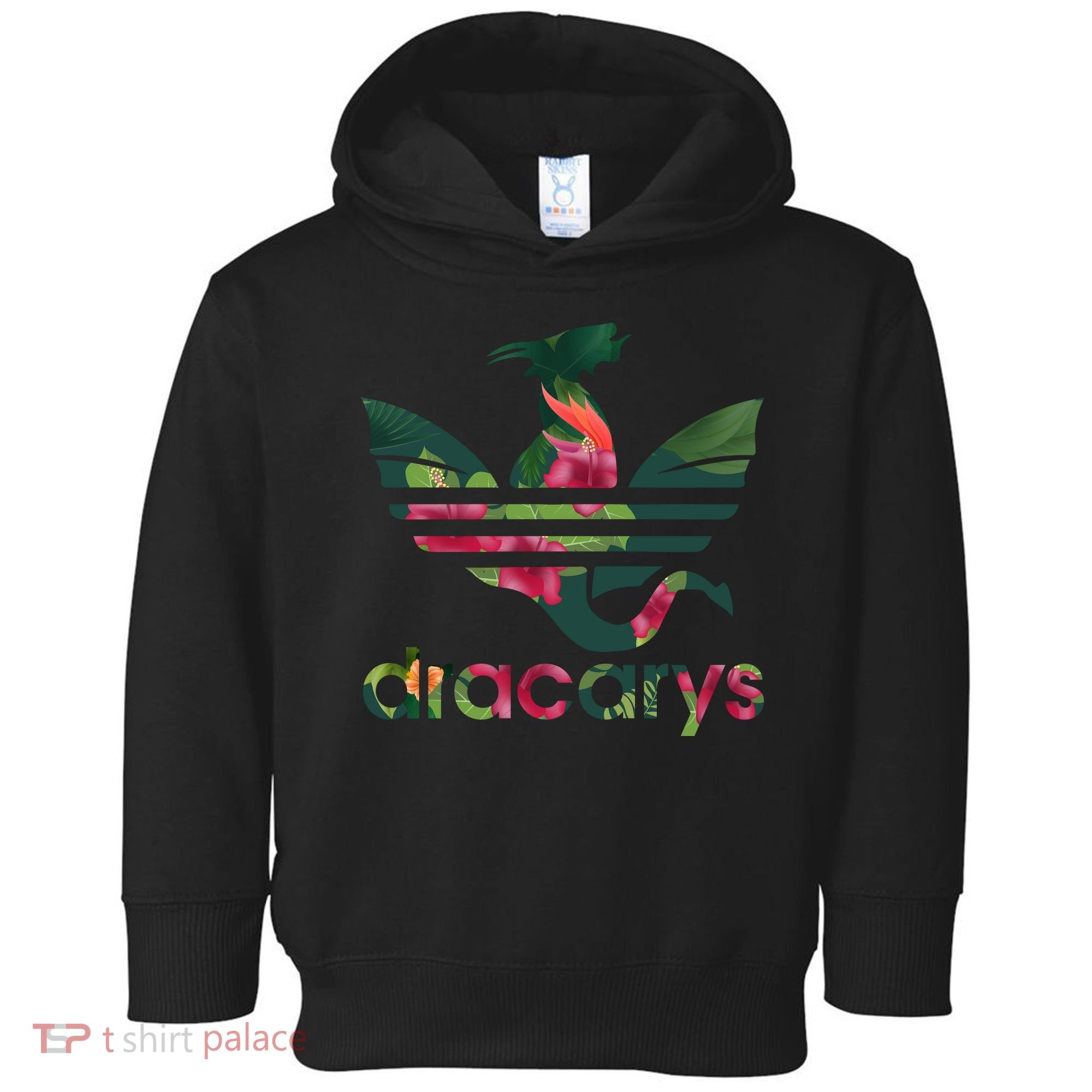 Cool Dracarys Dragon With Stripes Toddler Hoodie