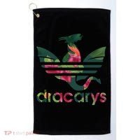 Cool Dracarys Dragon With Stripes Golf Towel thumb 0