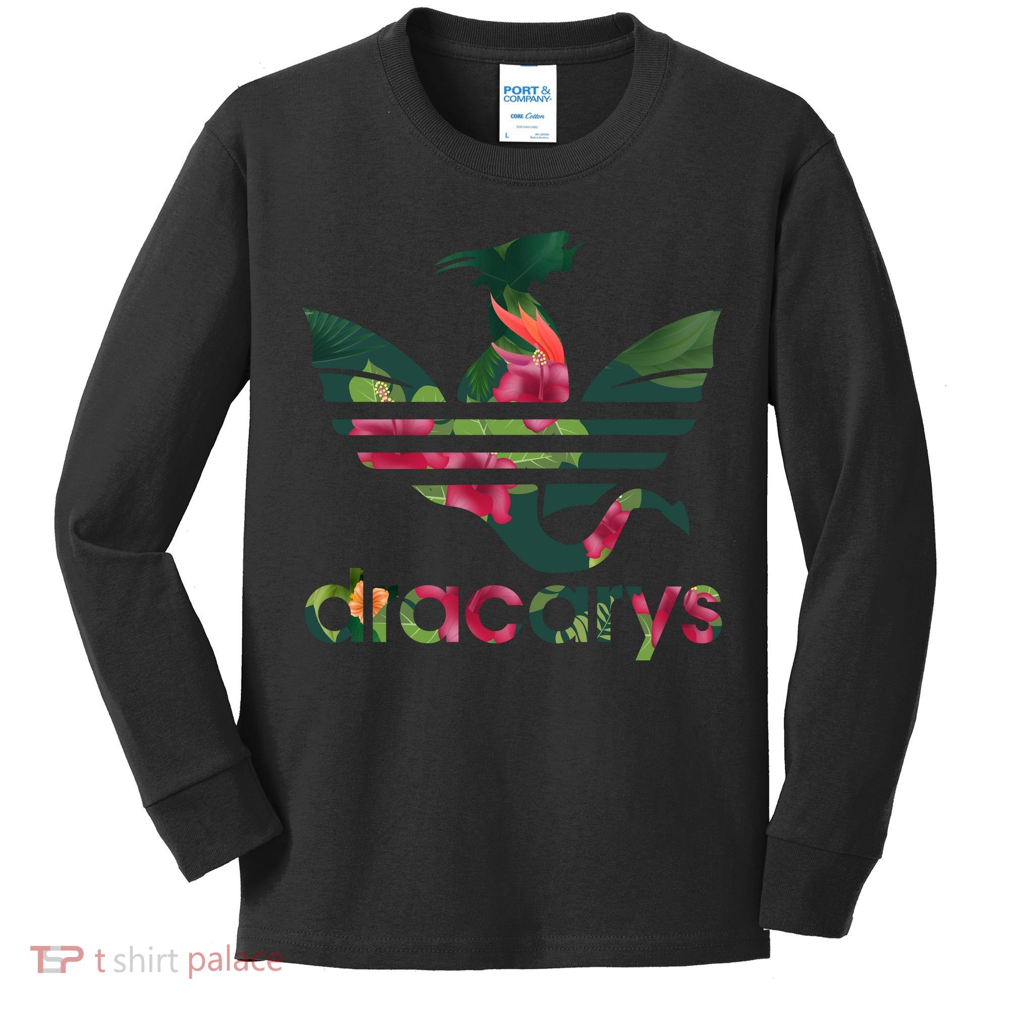 Cool Dracarys Dragon With Stripes Kids Long Sleeve Shirt