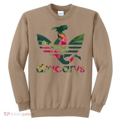 Cool Dracarys Dragon With Stripes Sweatshirt