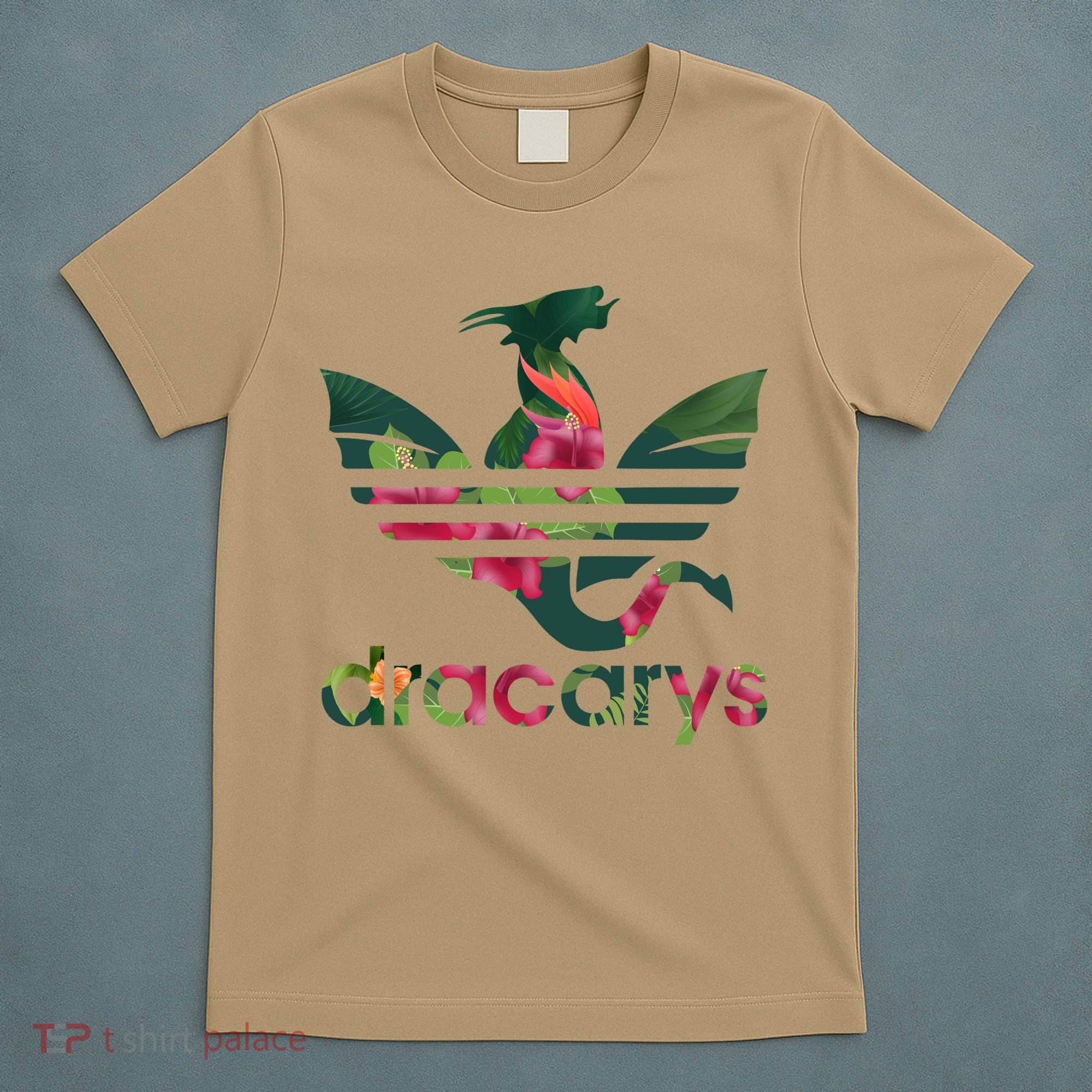 Cool Dracarys Dragon With Stripes T-Shirt