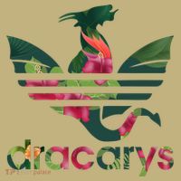 Cool Dracarys Dragon With Stripes Button thumb 1