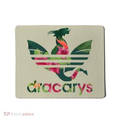 Cool Dracarys Dragon With Stripes Mousepad