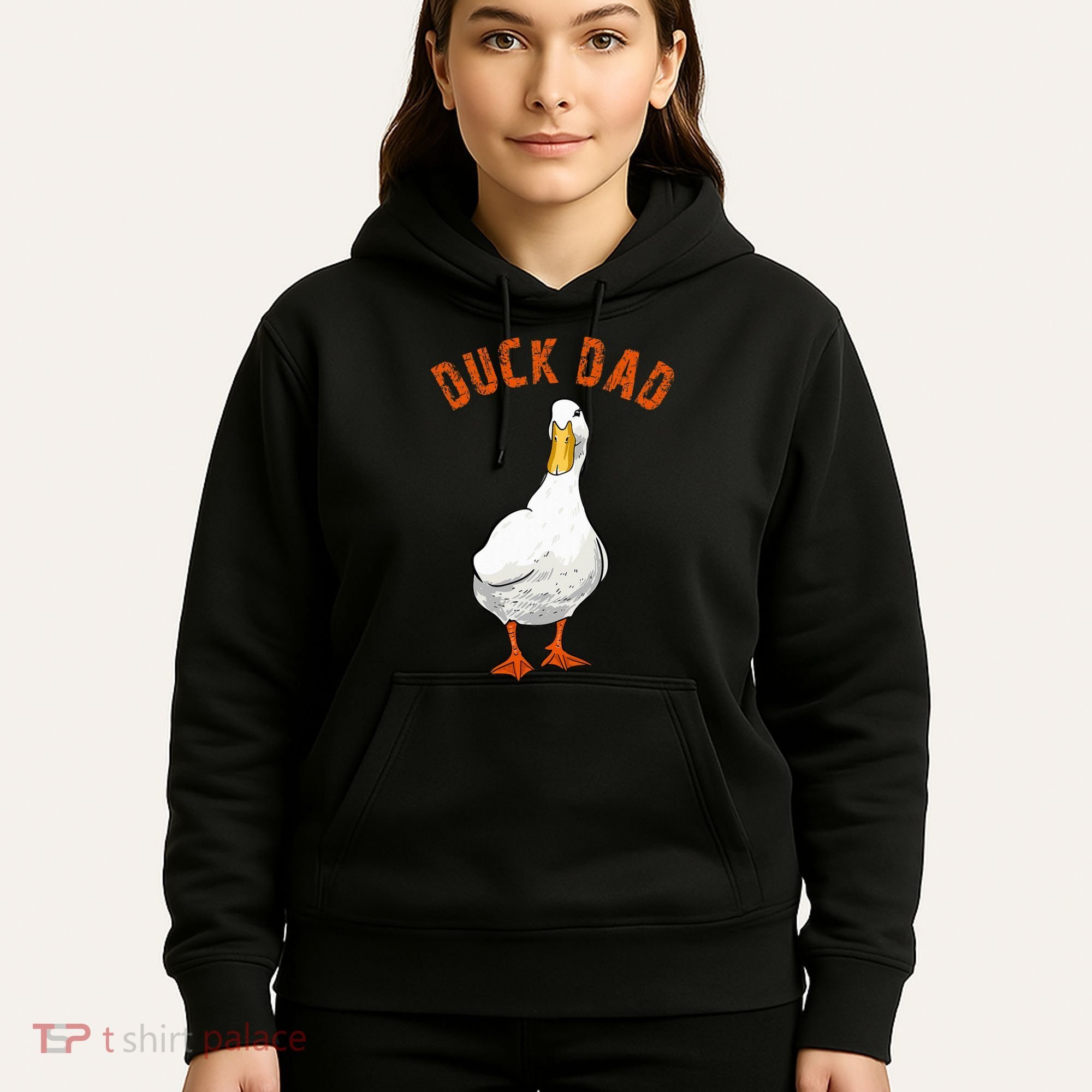 Cute Duck Dad Lover Illustration Gift Duck Owner Gifts Hoodie