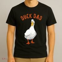 Cute Duck Dad Lover Illustration Gift Duck Owner Gifts T-Shirt thumb 3