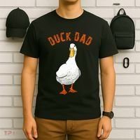 Cute Duck Dad Lover Illustration Gift Duck Owner Gifts T-Shirt thumb 6