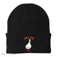 Cute Duck Dad Lover Illustration Gift Duck Owner Gifts Beanie thumb 0