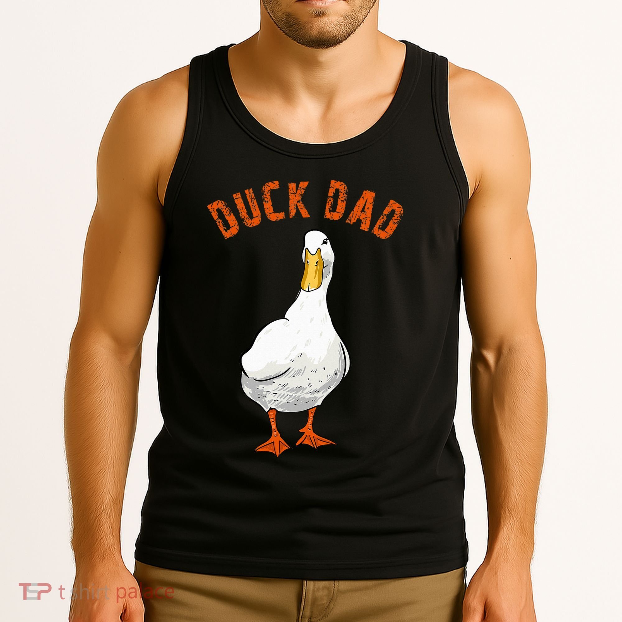 Cute Duck Dad Lover Illustration Gift Duck Owner Gifts Tank Top