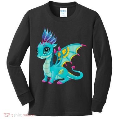 Cute Dragon Design Kids Long Sleeve Shirt