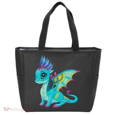 Cute Dragon Design Tote Bag