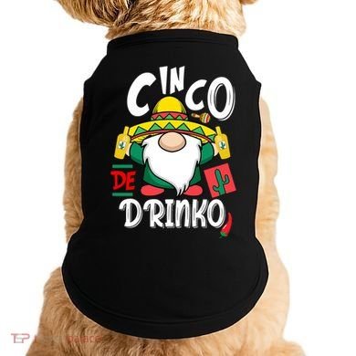 Cinco De Drinko Gnome Doggie Tank