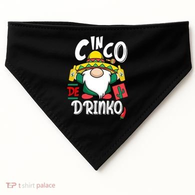 Cinco De Drinko Gnome USA-Made Doggie Bandana