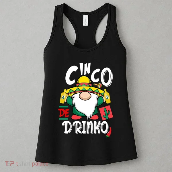 Cinco De Drinko Gnome Women's Tank Top
