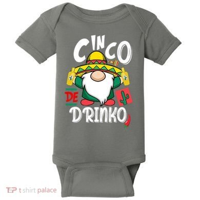 Cinco De Drinko Gnome Baby Bodysuit