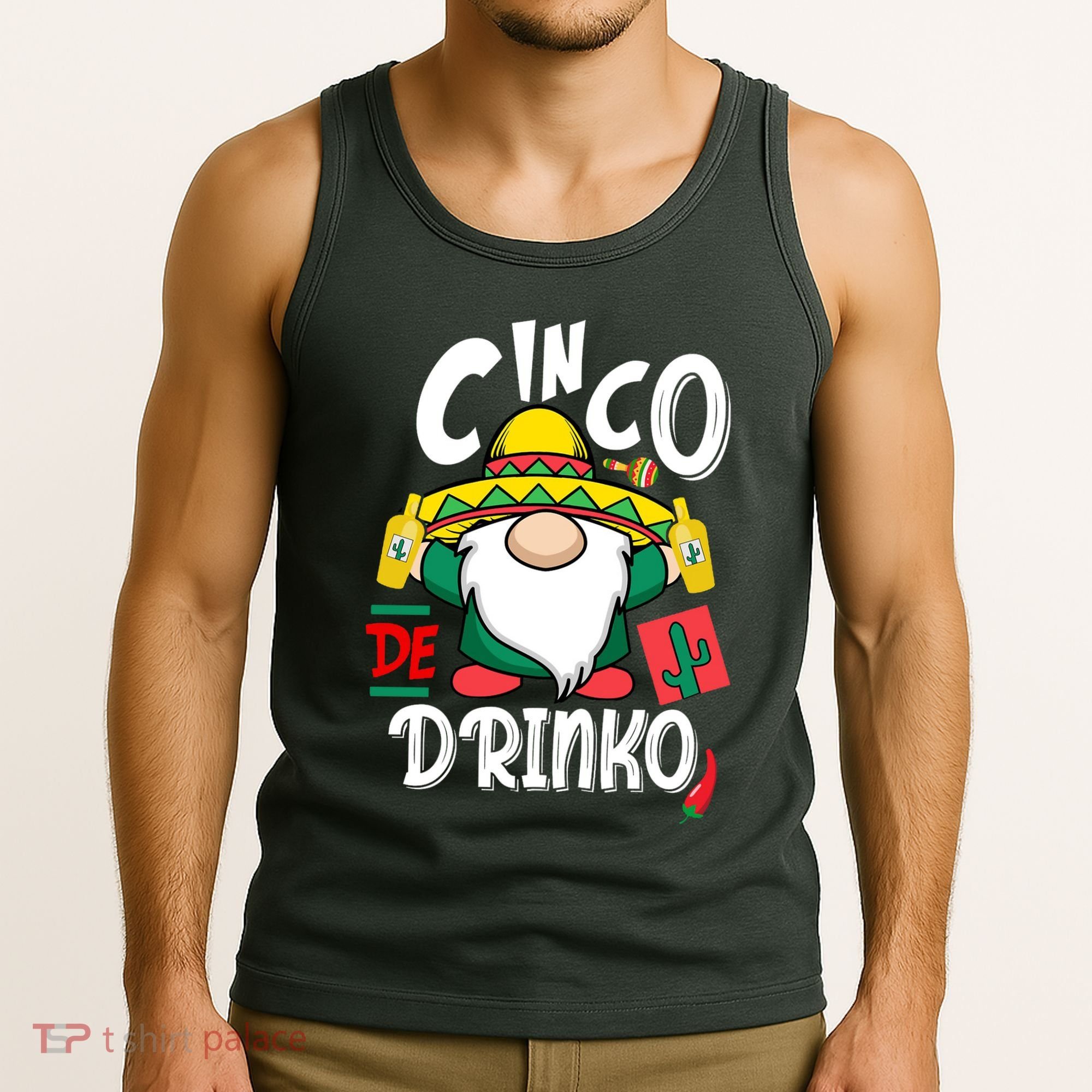 Cinco De Drinko Gnome Tank Top