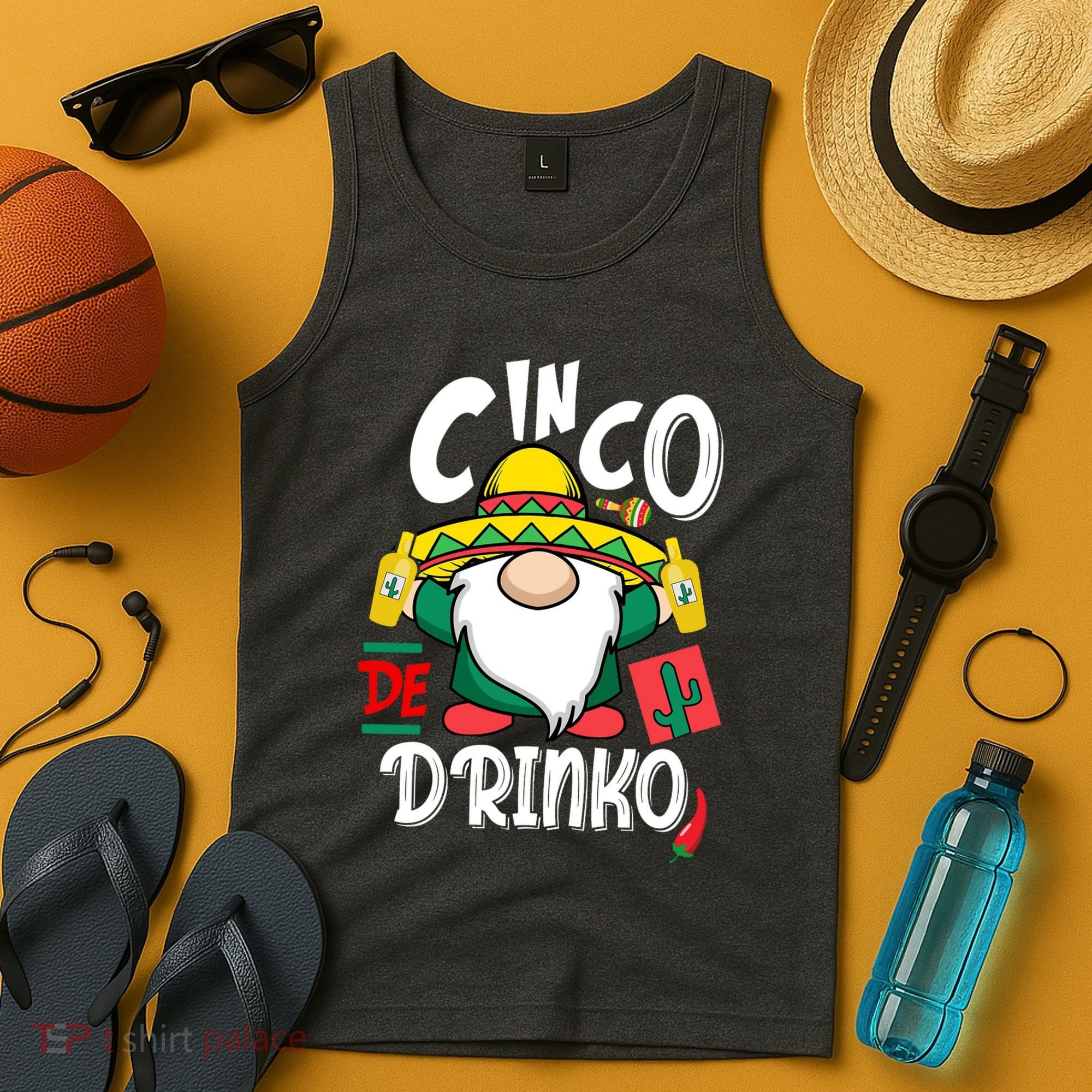 Cinco De Drinko Gnome Tank Top