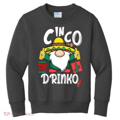 Cinco De Drinko Gnome Kids Sweatshirt