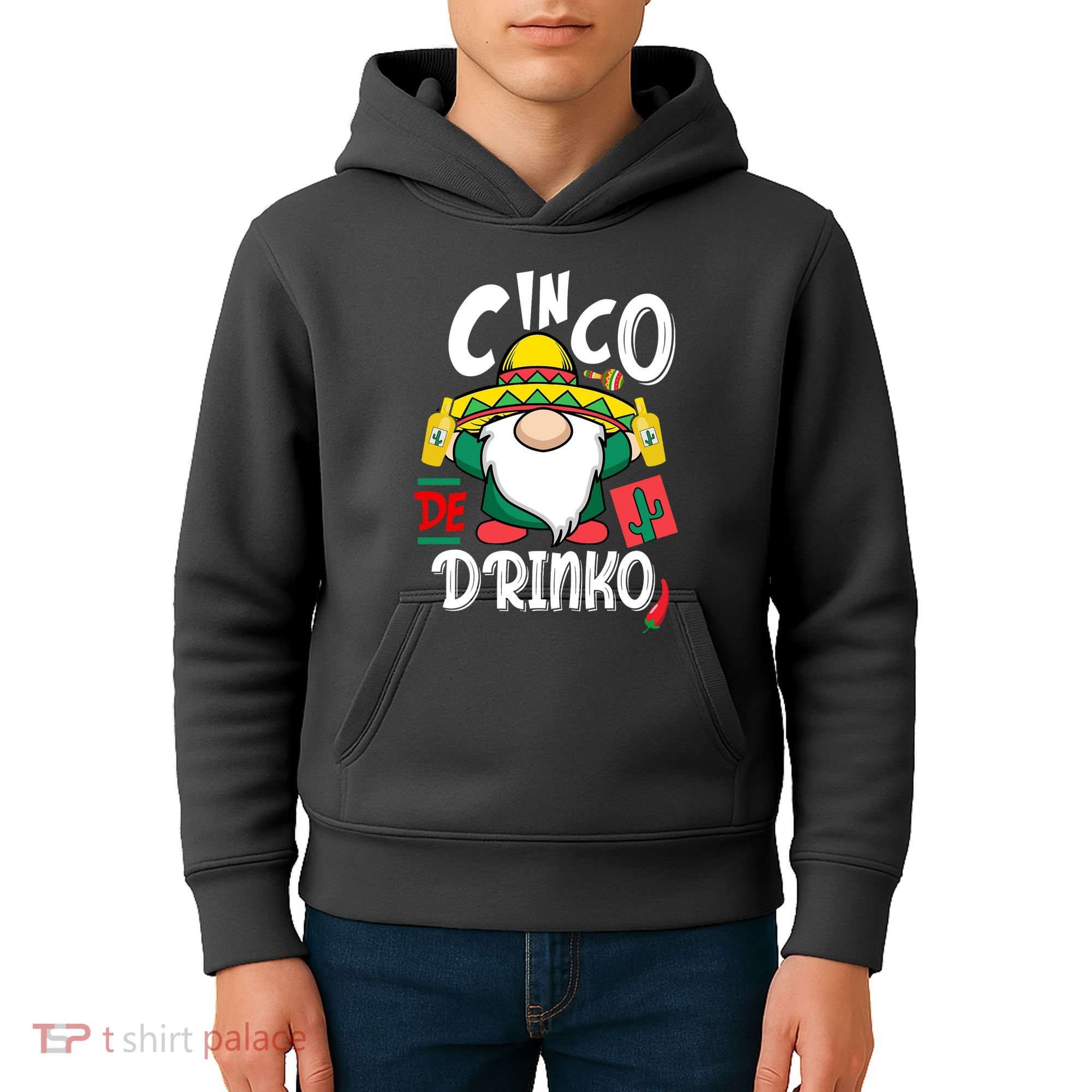 Cinco De Drinko Gnome Kids Hoodie