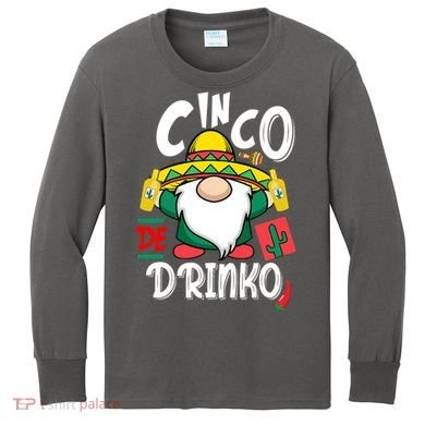 Cinco De Drinko Gnome Kids Long Sleeve Shirt