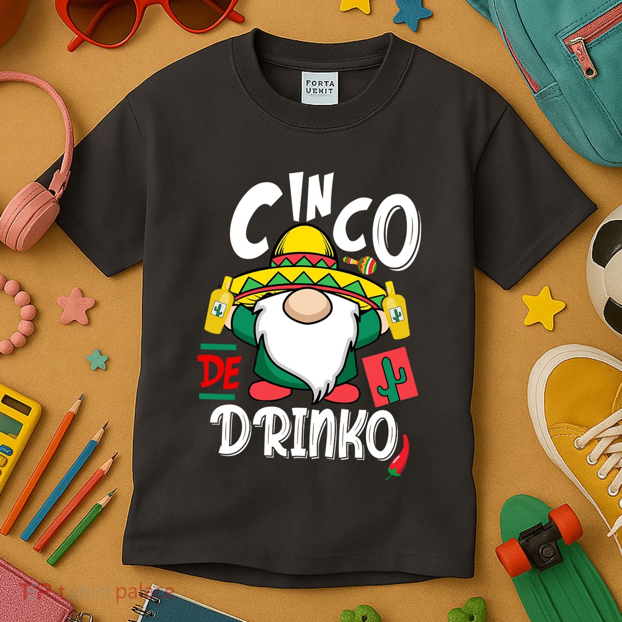 Cinco De Drinko Gnome Kids T-Shirt