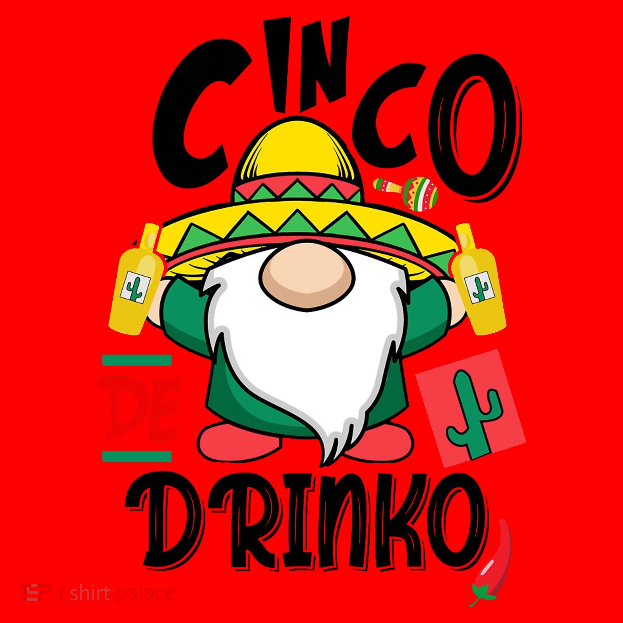 Cinco De Drinko Gnome Santa Hat