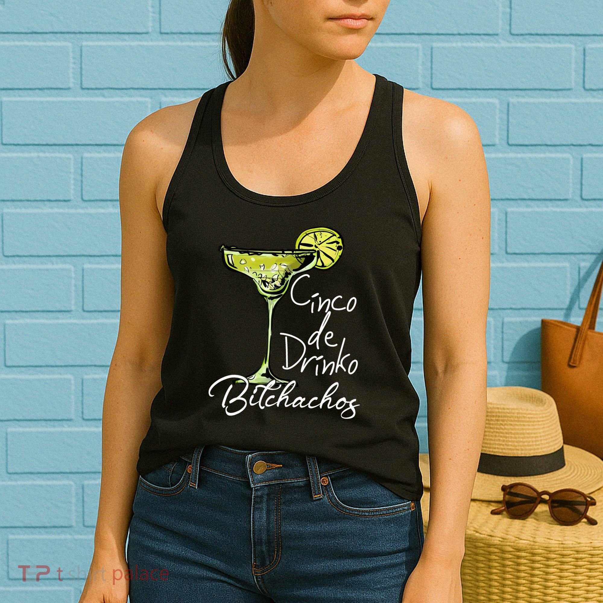 Cinco De Drinko Bitchachos Funny Cinco De Mayo Drinking  Women's Tank Top