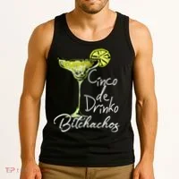 Cinco De Drinko Bitchachos Funny Cinco De Mayo Drinking  Tank Top thumb 3