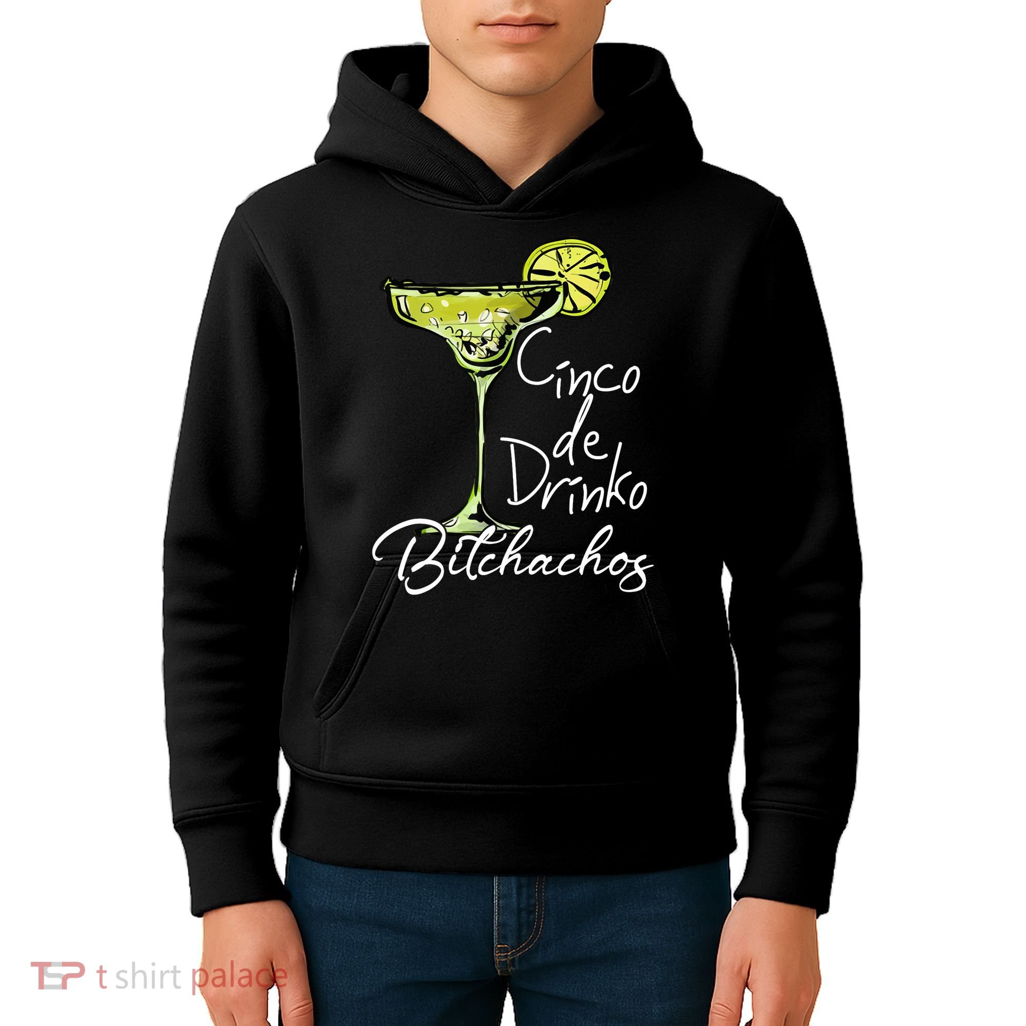 Cinco De Drinko Bitchachos Funny Cinco De Mayo Drinking  Kids Hoodie
