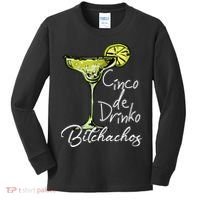 Cinco De Drinko Bitchachos Funny Cinco De Mayo Drinking  Kids Long Sleeve Shirt thumb 0