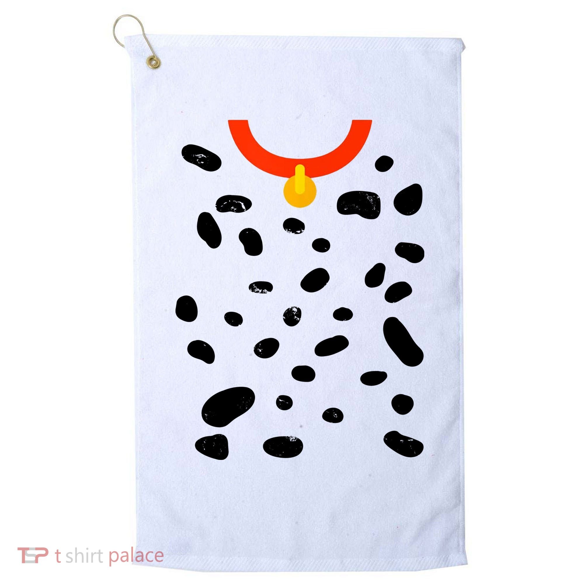 Cute Dalmatian Dog Costume Golf Towel