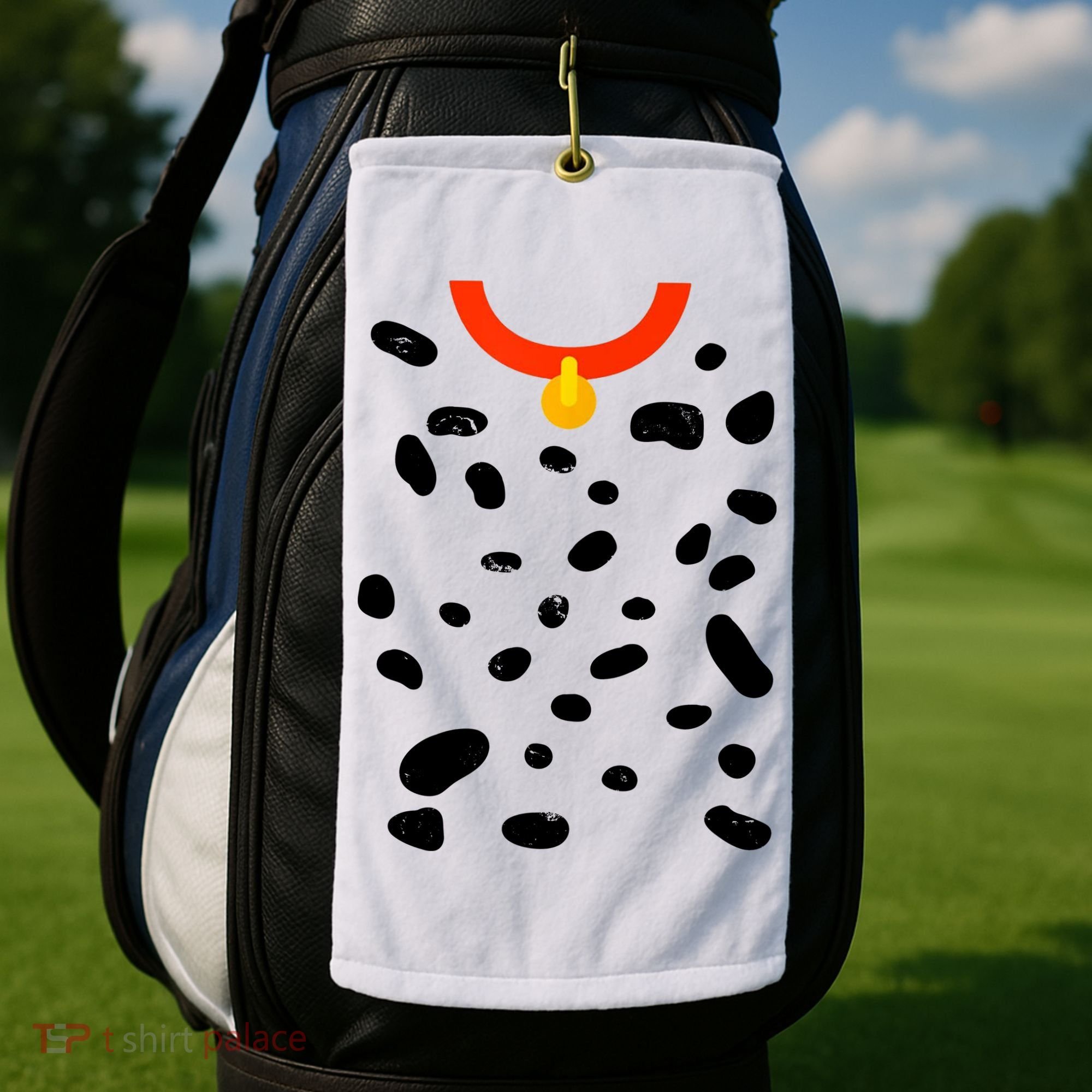 Cute Dalmatian Dog Costume Golf Towel
