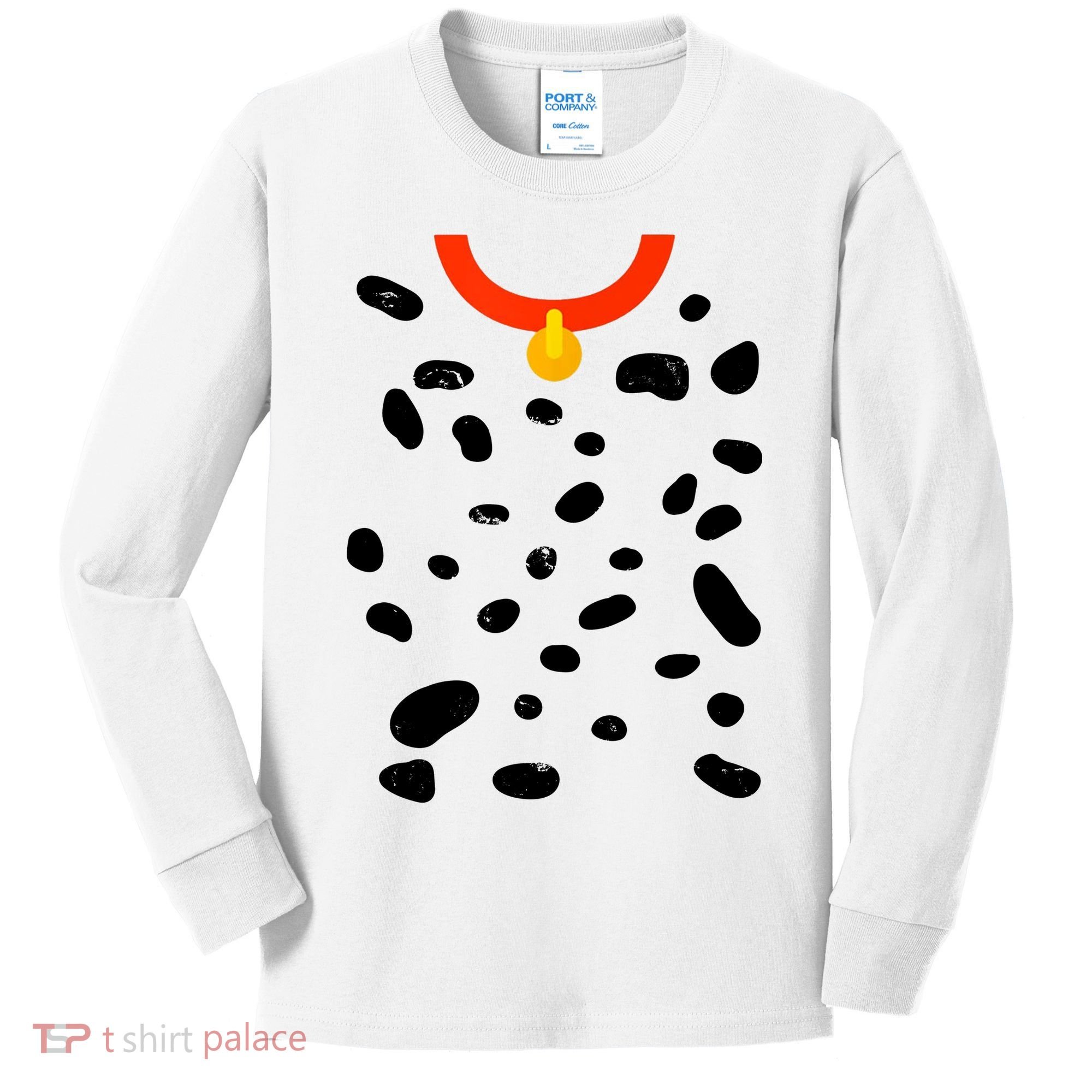 Cute Dalmatian Dog Costume Kids Long Sleeve Shirt
