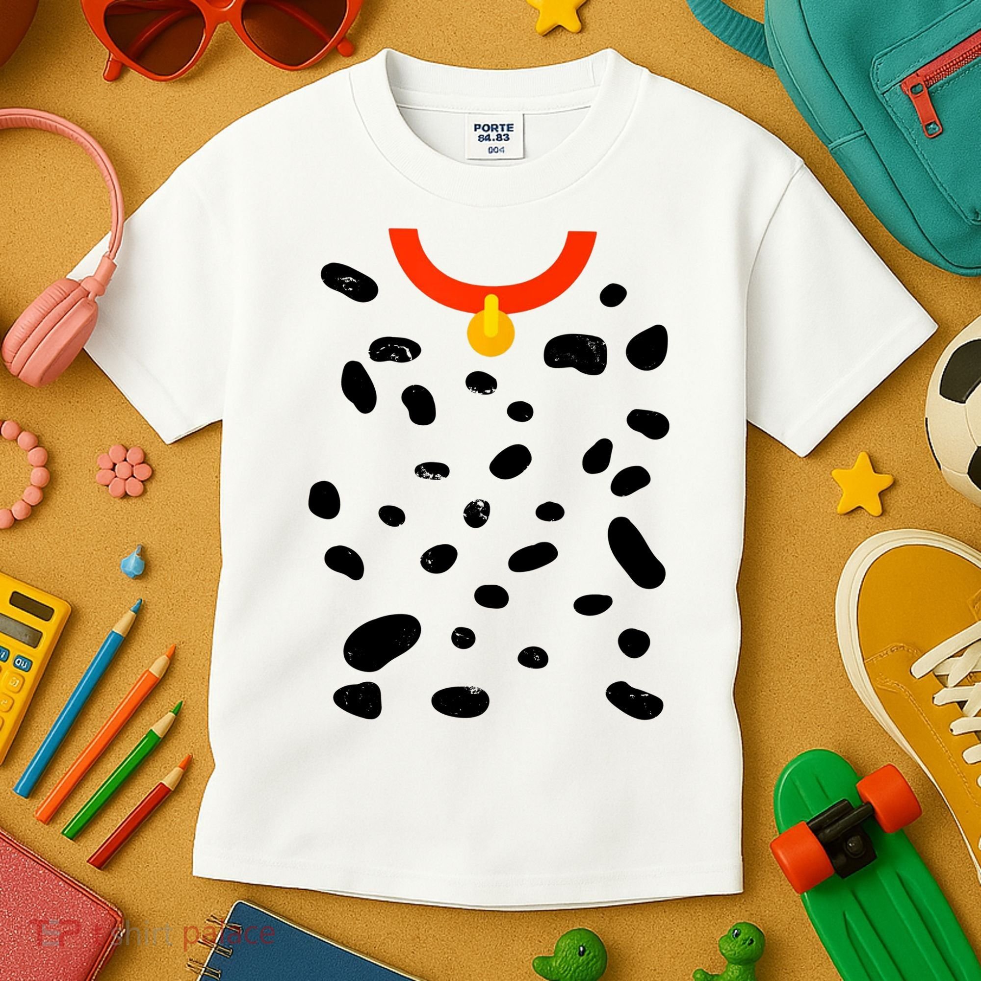 Cute Dalmatian Dog Costume Kids T-Shirt