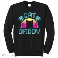 Cat Daddy Dad fathers day retro cat papa Sweatshirt thumb 0