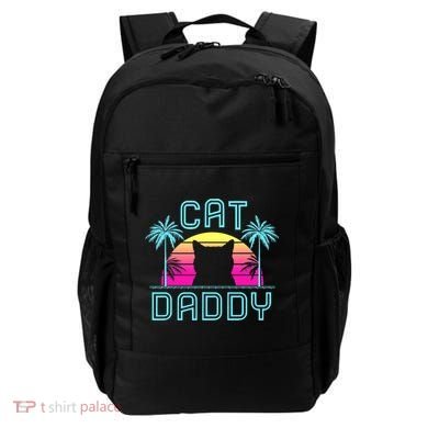 Cat Daddy Dad fathers day retro cat papa Backpack