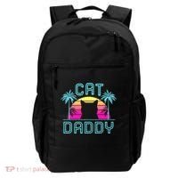 Cat Daddy Dad fathers day retro cat papa Backpack thumb 0