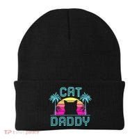 Cat Daddy Dad fathers day retro cat papa Beanie thumb 0