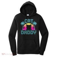 Cat Daddy Dad fathers day retro cat papa Women's Hoodie thumb 0