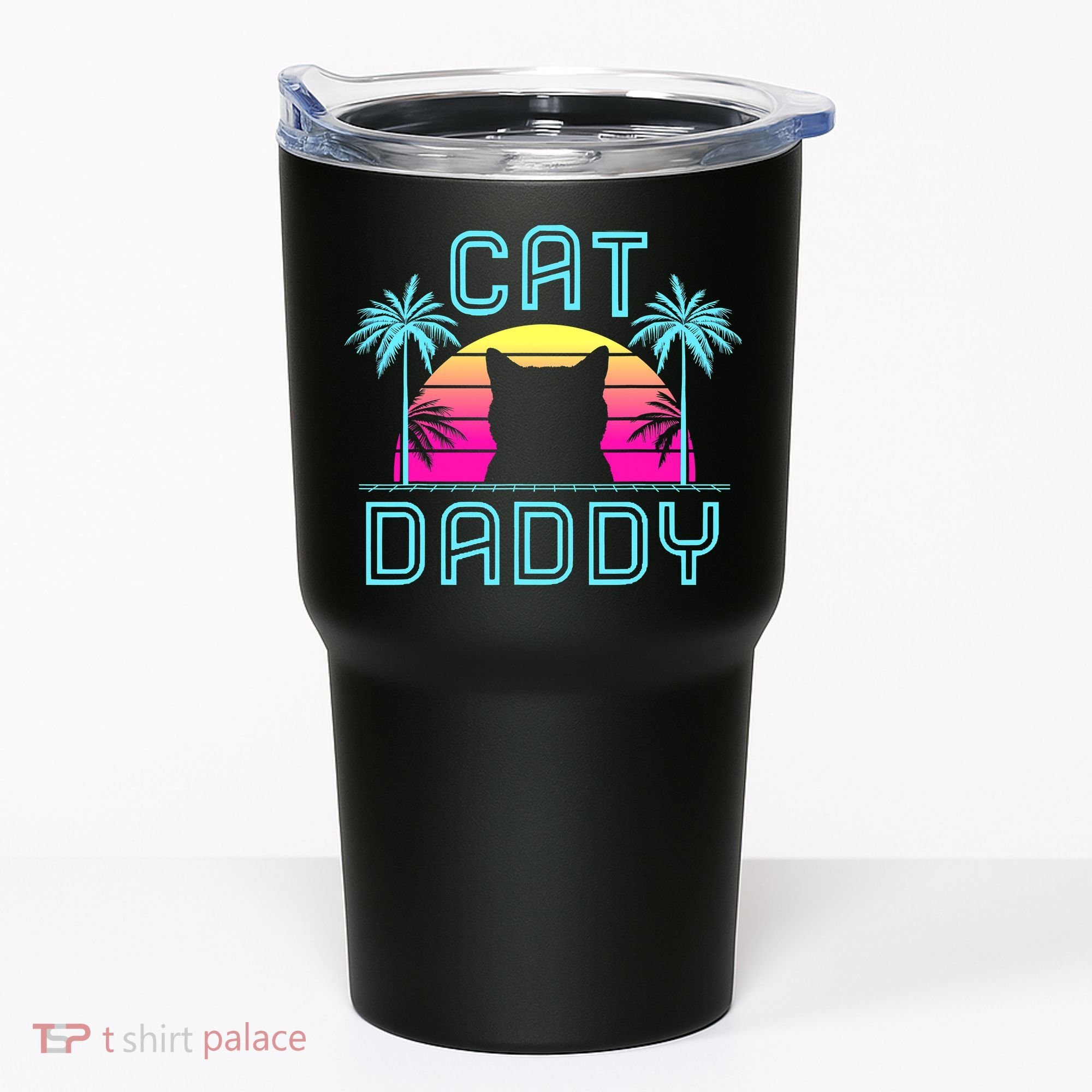 Cat Daddy Dad fathers day retro cat papa Tumbler