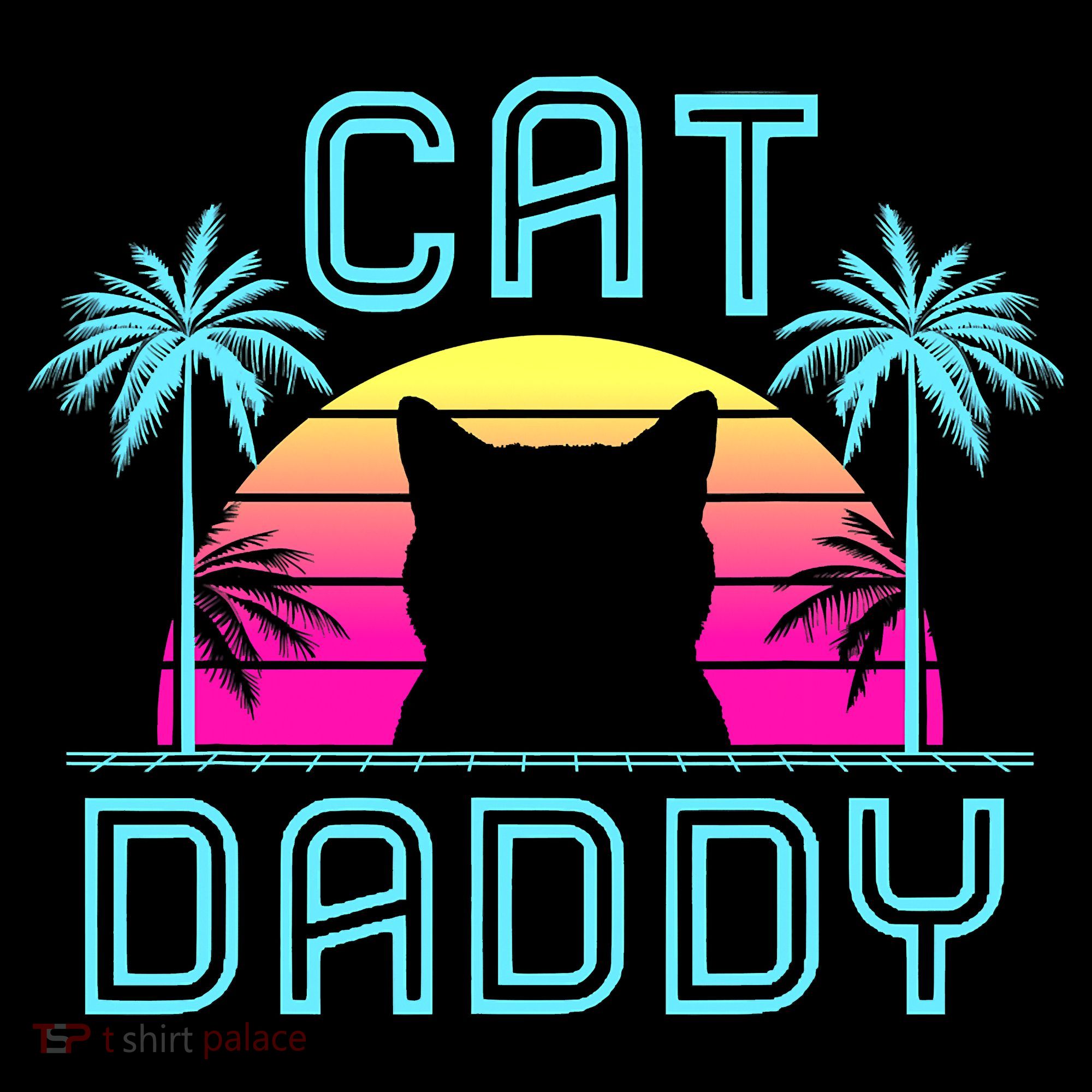 Cat Daddy Dad fathers day retro cat papa Mousepad
