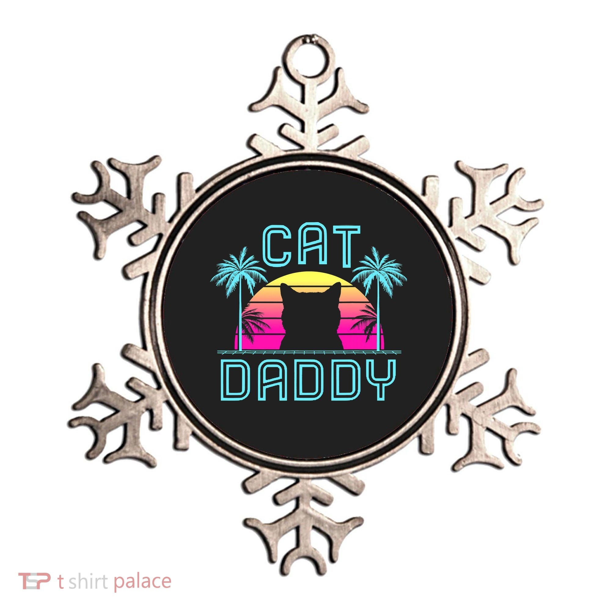Cat Daddy Dad fathers day retro cat papa Ornament