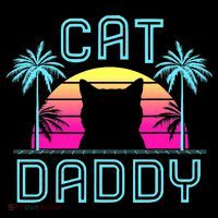Cat Daddy Dad fathers day retro cat papa Ornament thumb 1