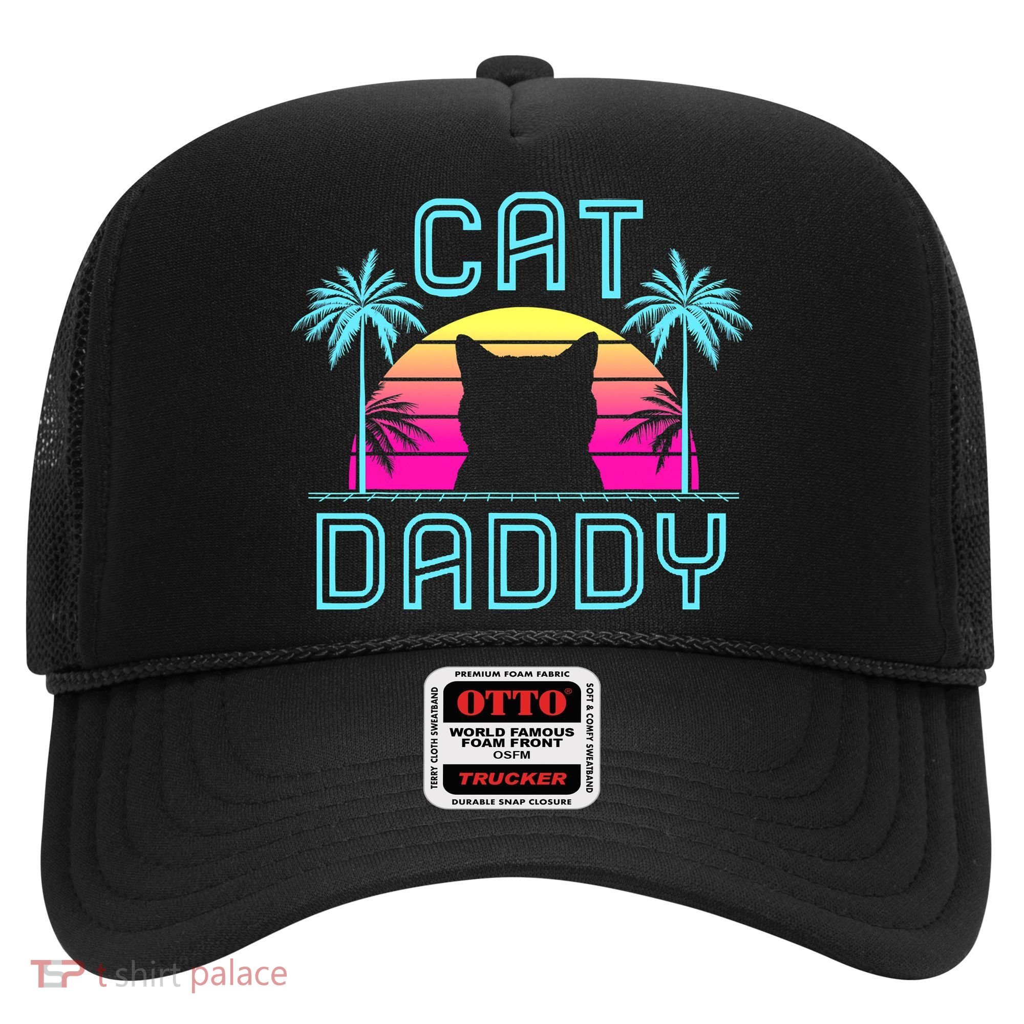 Cat Daddy Dad fathers day retro cat papa Hat