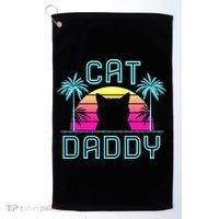 Cat Daddy Dad fathers day retro cat papa Golf Towel thumb 0